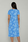 Zivame Knit Cotton Sleep Dress - Azure Blue — thumbnail 2